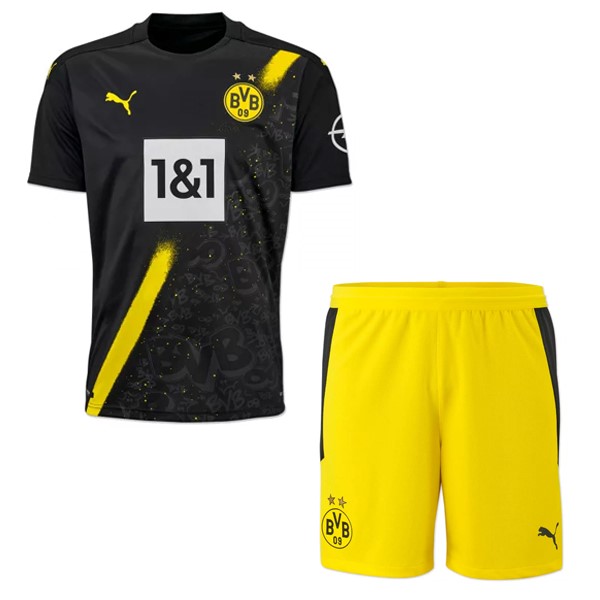 Camiseta Borussia Dortmund Segunda Equipo Niños 2020-21 Negro